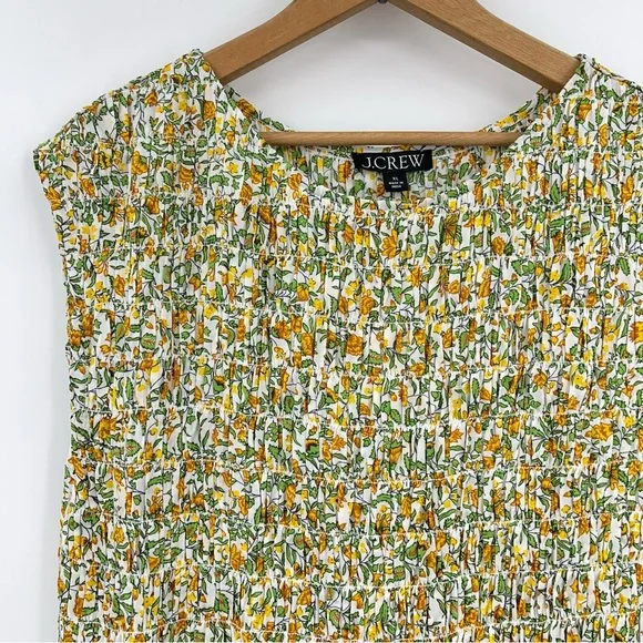 NWT J Crew XL Maude dress floral vines 0948 green yellow viscose maxi